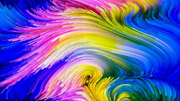Farbe Bewegung Zusammenspiel Von Fließenden Farbmustern Zum Thema Design Kreativität — Stockfoto