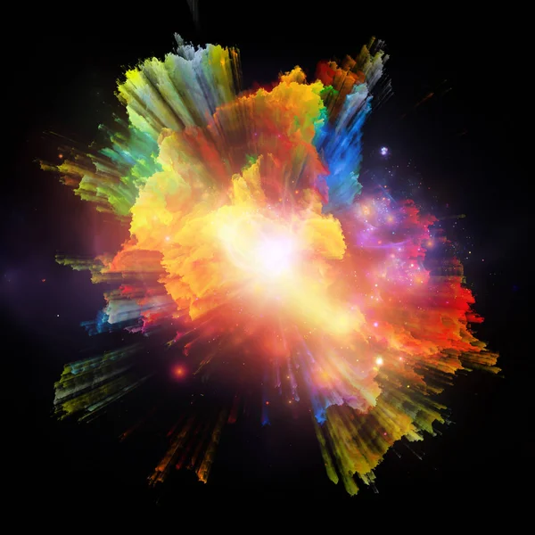 Kleur Explosie Serie Interplay Van Kleurrijke Strepen Design Kunst Verbeelding — Stockfoto