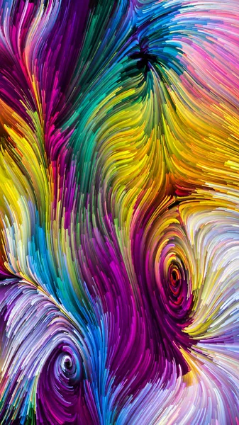 Farbe Bewegung Komposition Von Fließenden Farbmustern Zum Thema Design Kreativität — Stockfoto