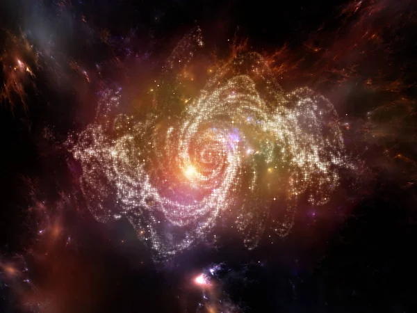Hintergrund Von Sternen Und Fraktalen Formen Zum Thema Naturwissenschaften Mathematik — Stockfoto
