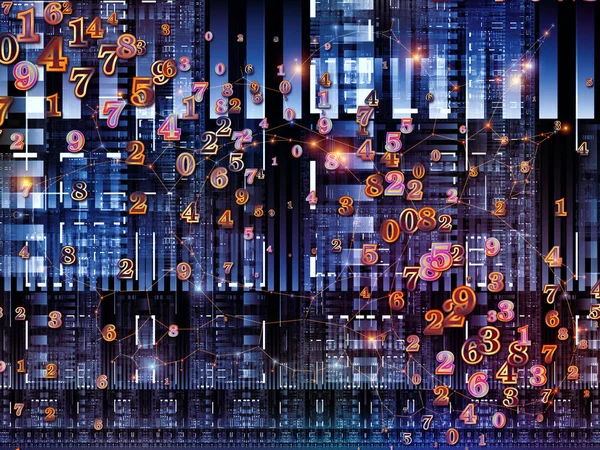 Serie Numero Mundo Fondo Compuesto Por Dígitos Elementos Fractales Adecuado — Foto de Stock