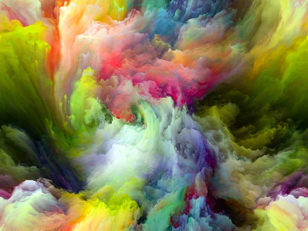 Color Flow Series Visually Pleasing Composition Streams Digital Paint Works — Stock Photo, Image