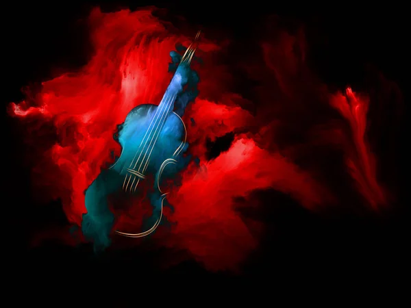 Serie Music Dream Design Realizzato Violino Vernice Colorata Astratta Fare — Foto Stock