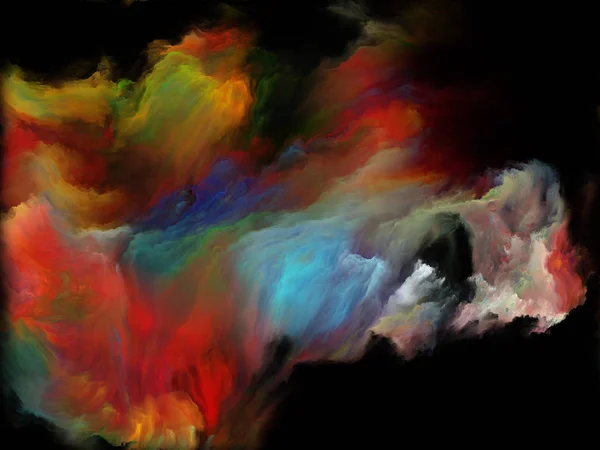 Color Flow series. Composition of streams of digital paint on the subject of music, creativity, imagination, art and design