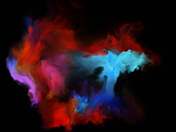 Seria Color Flow Kompozycja Strumieni Cyfrowej Farby Temat Muzyki Kreatywności — Zdjęcie stockowe