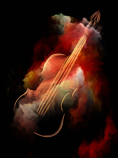 Music Dream Series Background Design Violin Abstract Colorful Paint Subject — Stock Photo, Image