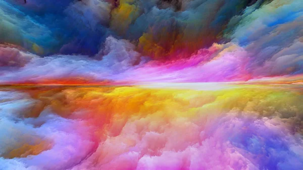 Seria Inner World Compoziția Culorilor Digitale Tema Universului Naturii Creativității — Fotografie, imagine de stoc