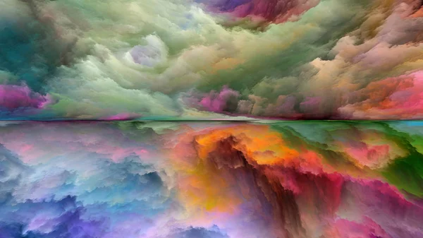 Droomland Serie Ontwerp Bestaande Uit Digitale Kleuren Als Metafoor Het — Stockfoto