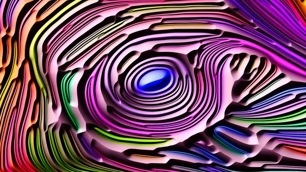 시리즈의 곡선입니다 아르누보 디자인 장식의 기하학의 주제에 빛깔된 양각된 릴리프 — 스톡 사진