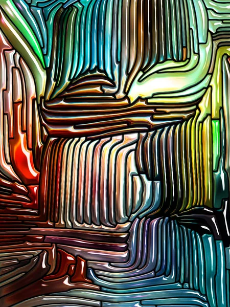 Serie Patrón Color Composición Diseño Vidrio Con Plomo Que Recuerda —  Fotos de Stock