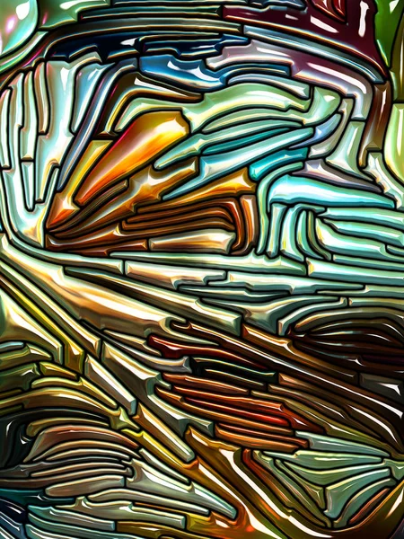 Farbmusterserie Abstrakte Komposition Aus Bleiglasdesign Das Jugendstil Erinnert Für Projekte — Stockfoto