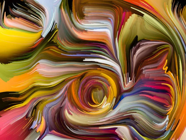 Liquid Color Series Interplay Multi Color Paint Streaks Subject Creativity — Stock Photo, Image