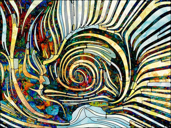 Einheit Fragmentierter Weltserien Grafische Komposition Von Glasmalerei Muster Von Farbfragmenten — Stockfoto