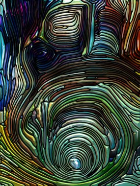 Cam serisi hayalleri. Tasarım projeleri için fon olarak hizmet etmek için renk parçaları vitray paterni yapılan renkli tasarım, yaratıcılık, sanat ve hayal gücü ile ilgili