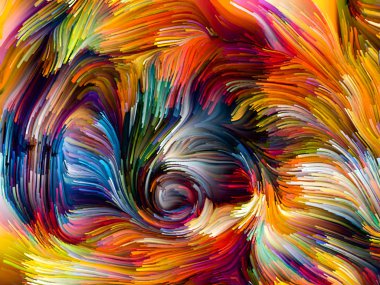 Sıvı renkli serisi. Yaratıcılık, sanat ve tasarım konusunda çok renkli boya çizgileri düzenlenmesi