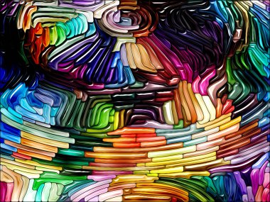 Sıvı Renk serisi. Arkaplan çok renkli boya çizgilerinden oluşur ve yaratıcılık, sanat ve tasarım projelerinde kullanılmaya uygundur