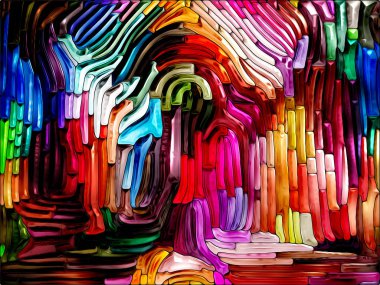 Sıvı renkli serisi. Çok renkli boya çizgileri ile yaratıcılık, sanat ve tasarım projelerde kullanmak için arka plan yapılmış