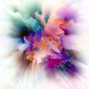 Duygu serisi renk. Zemin, hayal gücü, yaratıcılık sanat ve tasarım konusunda tasarım tamamlayacak renk patlaması