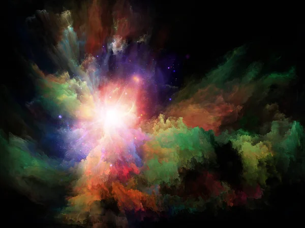 Color Flow Serie Hintergrund Digitaler Farbströme Zum Thema Musik Kreativität — Stockfoto