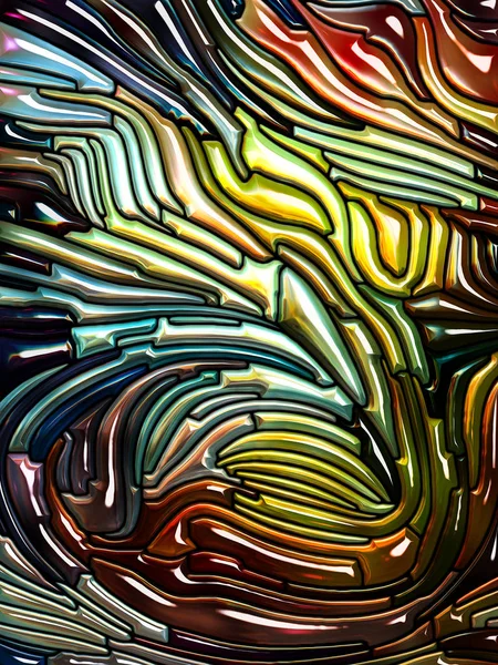 Color Pattern Series Artistic Abstraction Composed Leaded Glass Design Reminiscent — Stock Photo, Image