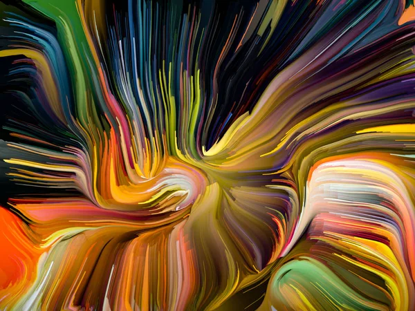Serie Color Líquido Interacción Rayas Pintura Multicolor Sobre Tema Creatividad — Foto de Stock
