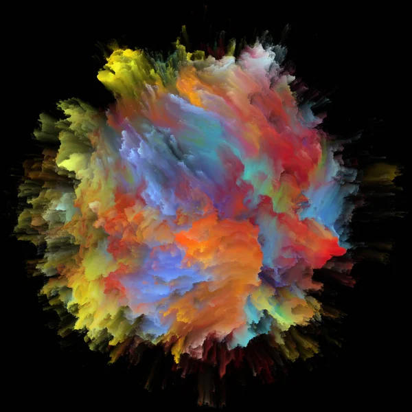 Color Emotion Serien Arrangemang Färg Sprack Stänk Explosion Temat Fantasi — Stockfoto