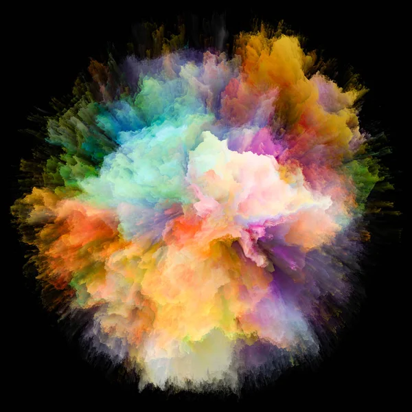 Color Emotion Series Creative Arrangement Color Burst Splash Explosion Concept — Stock Photo, Image