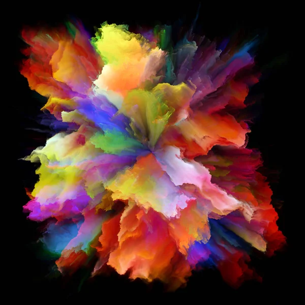 Färg Känslor Serien Abstrakta Arrangemang Färgexplosion Burst Splash Som Bakgrund — Stockfoto