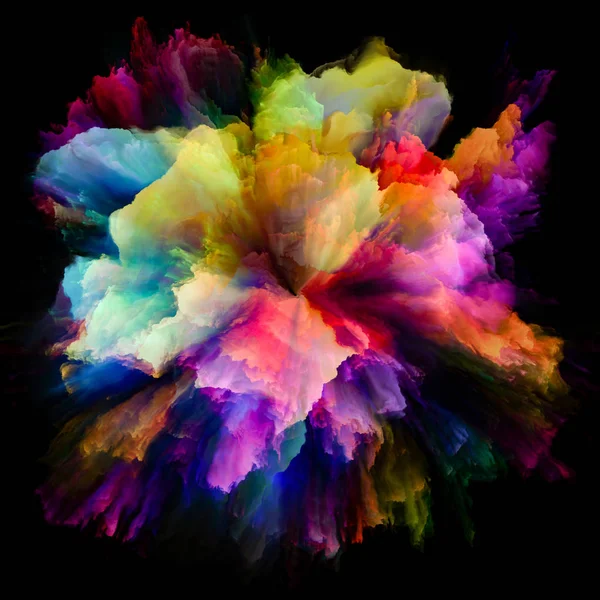 Color Emotion Series Graphic Composition Color Burst Splash Explosion Designs — Stock Photo, Image