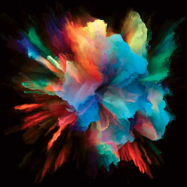 Color Emotion series. Creative arrangement of color burst splash explosion for subject of imagination, creativity art and design