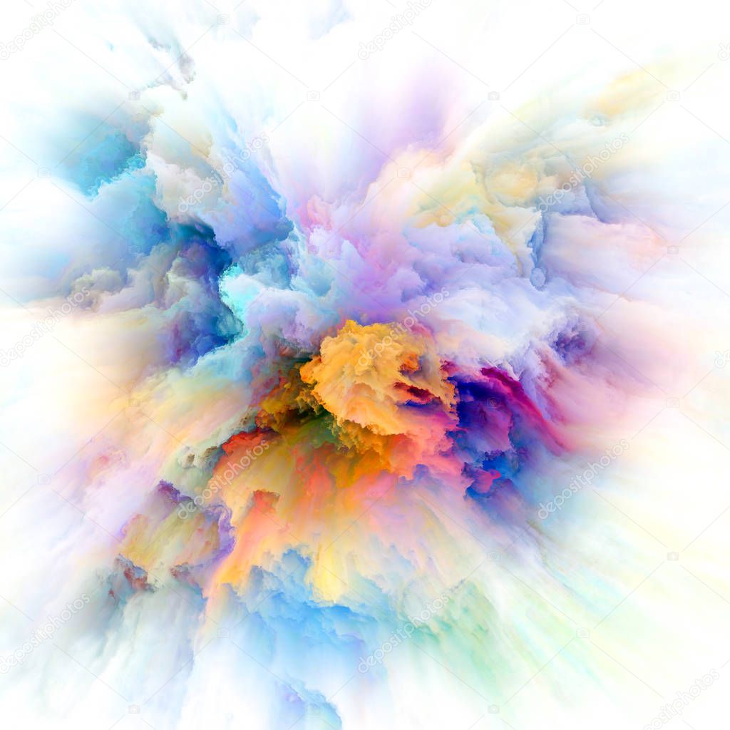 Color Emotion series. Backdrop design of color explosion for works on imagination, creativity art and design