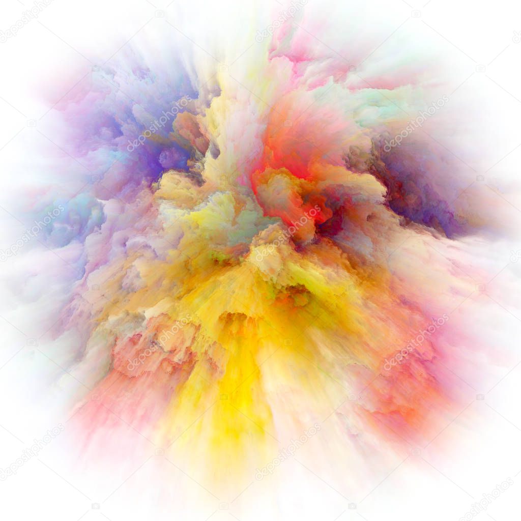 Color Emotion series. Artistic background made of color explosion for use with projects on imagination, creativity art and design