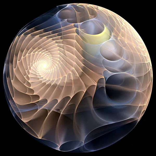 Canlı Fraktal Geometri Serisi Hacim Boyutlu Fraktal Parçacığın Kompozisyonu Hayal — Stok fotoğraf