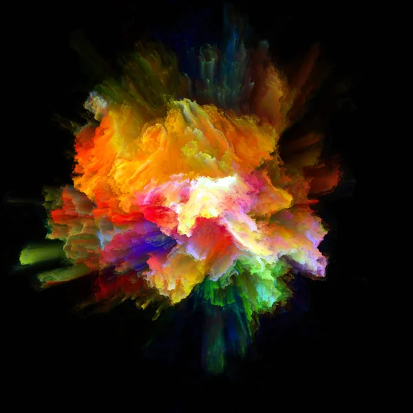 色情動シリーズ 想像力 創造性芸術とデザインのプロジェクトで使用するためのカラー爆発で作られた抽象的な背景 — ストック写真