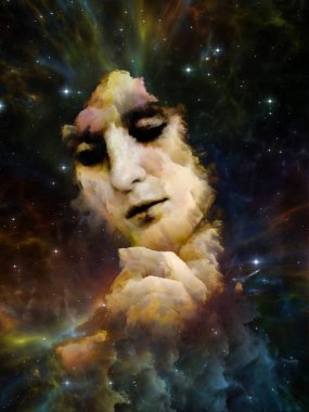 Benim şeytan melek kadın serisi. Kadın doğası, iç dünya ve insanlık dramı konu gerçeküstü elemanları ile genç bir kadın portresi.