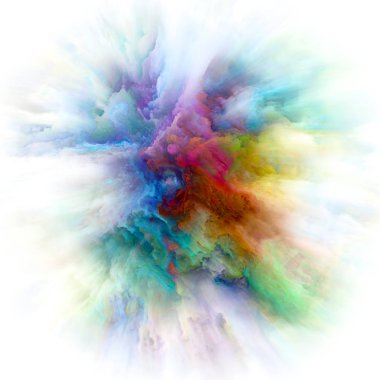 Duygu serisi renk. Görsel kompozisyon için renk patlaması hoş hayal gücü, yaratıcılık sanat ve tasarım üzerinde çalışır