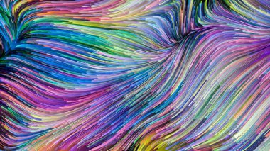 Color In Motion serisi. Tasarım, yaratıcılık ve hayal gücü üzerine bir kavram metaforu olarak, ekranlar ve cihazlar için duvar kağıdı olarak kullanılacak sıvı boya modelinin yaratıcı düzenlenmesi