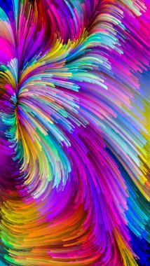 Color In Motion serisi. Tasarım, yaratıcılık ve hayal gücü projelerinde kullanılacak Akış Boyası deseninden oluşan arkaplan ekranlar ve aygıtlar için duvar kağıdı olarak kullanılacak