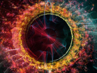 Dalga fonksiyonu serisi. Renkli sinüs titreşimler kompozisyon, ışık ve fraktal öğeleri ses ekolayzer, konu üzerinde müzik spektrum ve kuantum olasılık