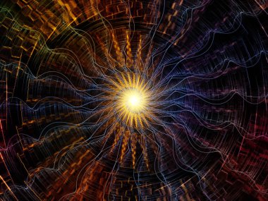 Düzenlenmesi parlayan altın sarmal desen ve eğitim ve bilim konusu ışıkları.