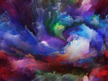 Soyut renk serisi. Arka plan kompozisyonu hareket üzerine yağlıboya sanat, yaratıcılık ve hayal gücü konusunda renkli boya