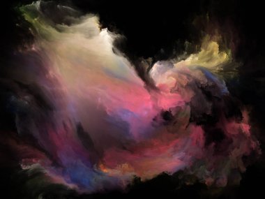 Renk Akımı serisi. Müzik, yaratıcılık, hayal gücü, sanat ve tasarım konularındaki dijital boya akımlarından oluşan soyut tasarım