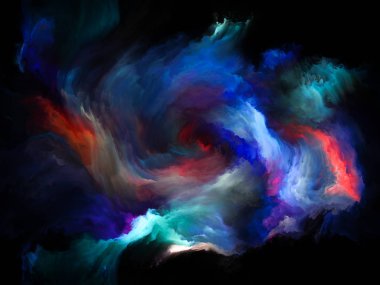 Akışı serisi renk. Arka plan müzik, yaratıcılık, hayal gücü, sanat ve tasarım projelerde kullanılmak üzere dijital boya streams yapılmış