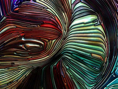 Sıvı Desen serisi. Lekelenmiş cam dizaynından yapılmış görsel çekicilik Doğa, güzellik ve maneviyata uygun Art Nouveau 'yu anımsatıyor.