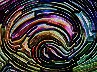 Yaşam fraktal geometri serisi. Zemin siyah hayal gücü, yaratıcılık sanat ve tasarım konusunda izole hacimsel 3d fraktal parçacık