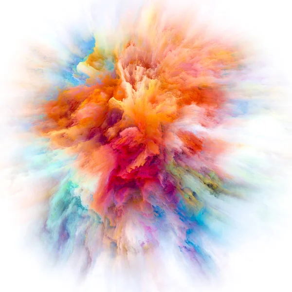 Color Emotion Series Creative Arrangement Color Explosion Concept Metaphor Subject — Stock Photo, Image