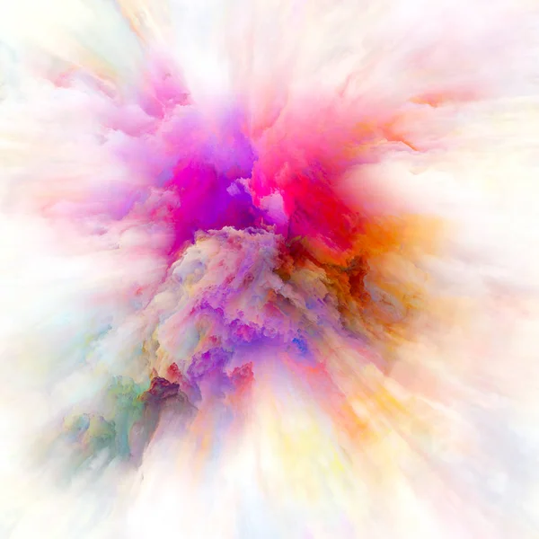 色の感情シリーズ 想像力 創造性の芸術とデザインの主題の色の爆発の背景組成 — ストック写真