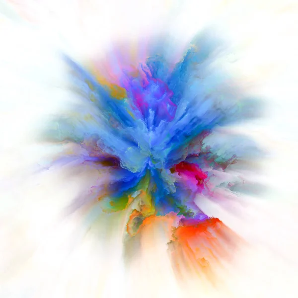 Färg Känslor Serien Kreativa Arrangemang Färgexplosion För Ämnet Fantasi Kreativitet — Stockfoto