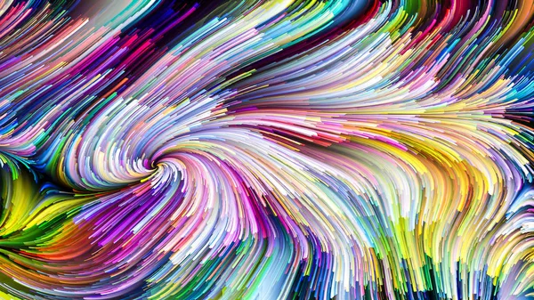 Color Motion Series Abstract Arrangement Flowing Paint Pattern Projects Design — Stock Photo, Image