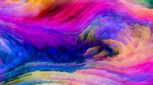 Color Motion Series Abstract Design Made Flowing Paint Pattern Subject — Stock Photo, Image